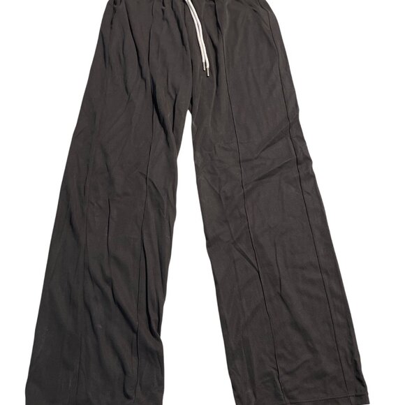 Halara Wide Leg Black Pants With White Drawstring Size S Viscose/Polyester - Picture 1 of 4